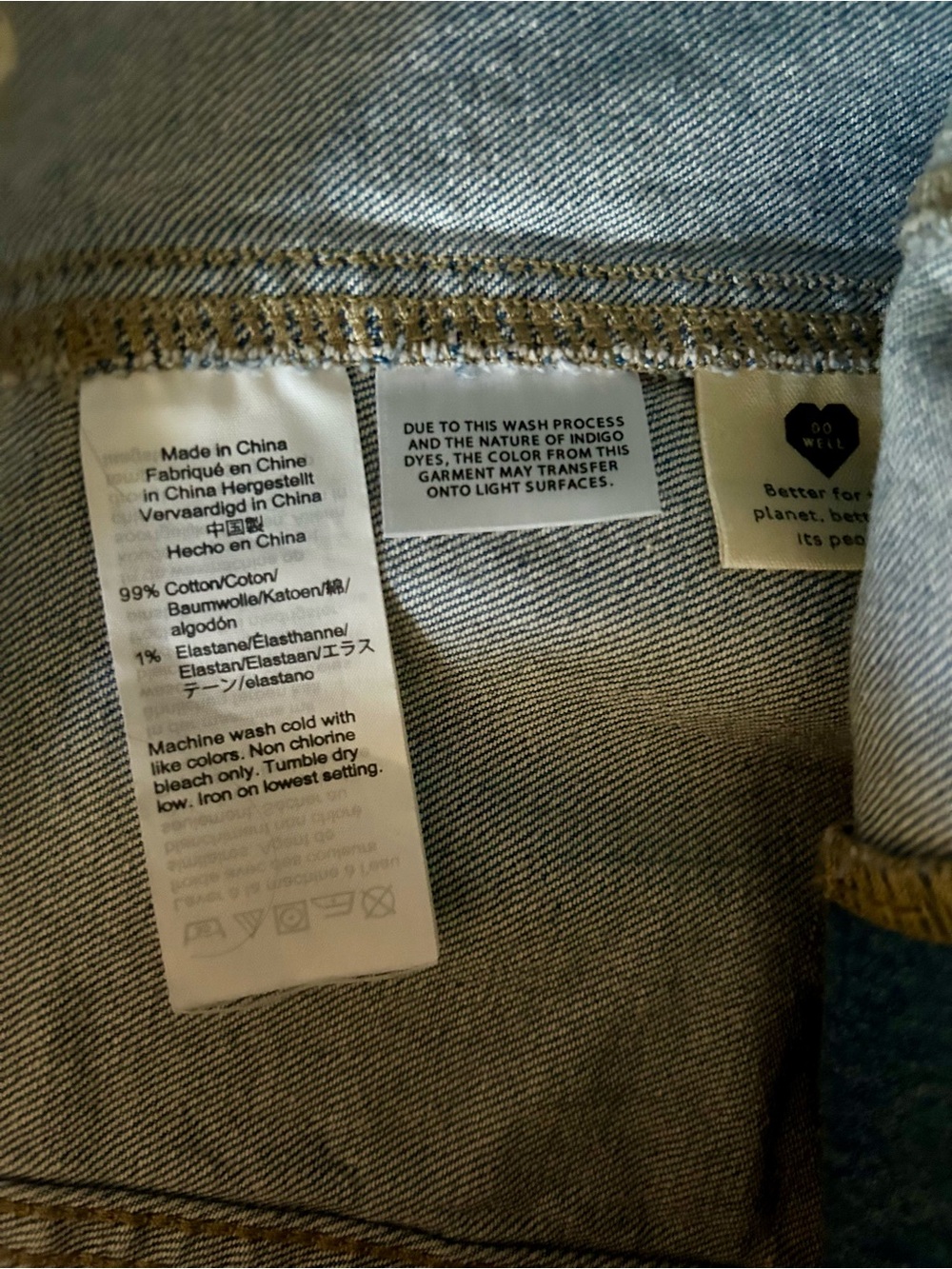 Madewell Stretch Denim A-Line Button Front Mini Skirt Size 00 Like New - Picture 5 of 6
